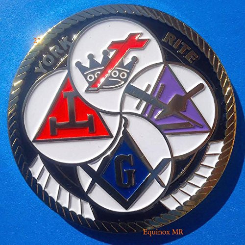 2" Mini Masonic York Rite Auto Car Motorcycle stainless steel Emblem Decal For Masons