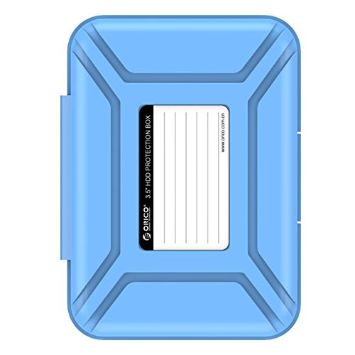 ORICO 3.5" Hard Drive Disk Protection Case/Storage HDD Case Cover, Portable and Anti-Static - Blue