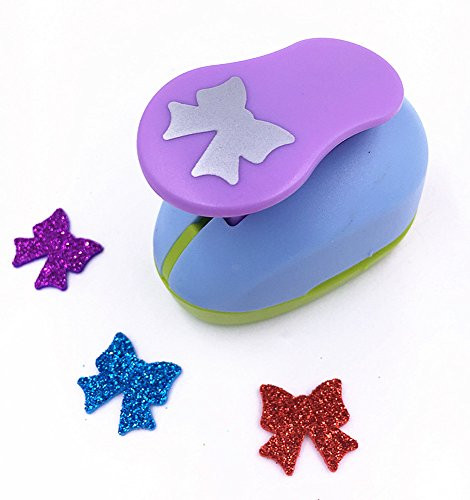 TECH-P Creative Life(2CM-2.5CM) Multi-pattern Hand Press Album Cards Paper Craft Punch,card Scrapbooking Engraving Kid Cut DIY Handmade Hole Puncher. (Bow)