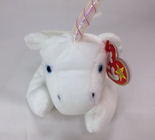 Ty Beanie Babies - Mystic the Unicorn with Iridescent Horn & White Maine
