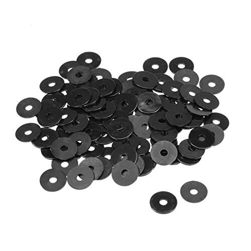 uxcell Nylon Flat Washers for M4 Screw Bolt 15mm OD 1mm Thick 100PCS