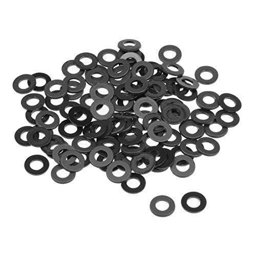 uxcell Nylon Flat Washers for M5 Screw Bolt 10mm OD 1mm Thick 100PCS