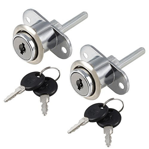 uxcell 3/4 Cylinder Diameter Cabinet Drawer Lock w Key, Keyed Different 2pcs