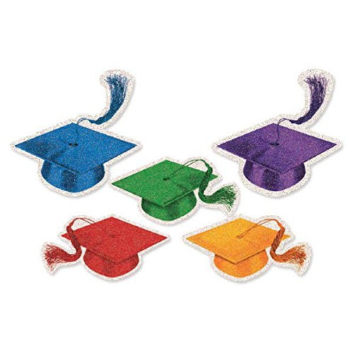amscan Grad Mini Glitter Super Value Packaged Paper Cutouts | Party Decor| 600 Ct.