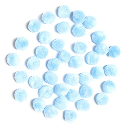 Darice Bulk Buy DIY Acrylic Pom Poms Baby Blue 1 inch 40 Pieces (3-Pack) 10177-41