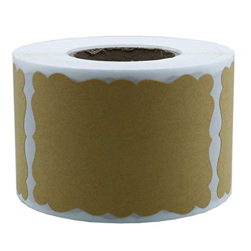 Hybsk Natural Kraft Christmas Gift Tags Holiday Present Stickers 2 x 3 Inch 300 Total Labels (TZ000559)