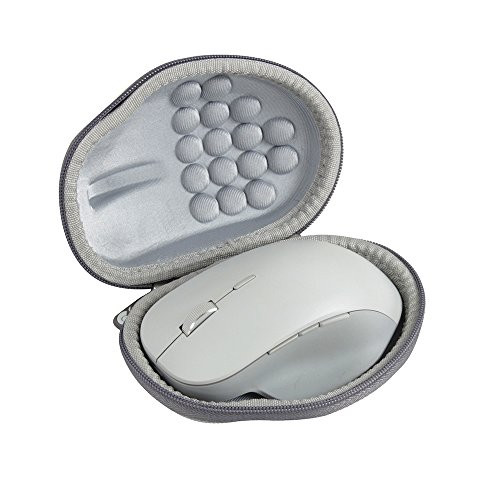 Hermitshell Hard EVA Travel Case Fits Microsoft Surface Precision Mouse (Light Grey)