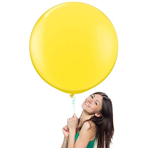 NYKKOLA 36 Inch Giant Jumbo Latex Balloon (Premium Helium Quality)?6 Pack Big Balloons for Photo Shoot/Birthday/Wedding Party/Festival/Event/Carnival, Yellow