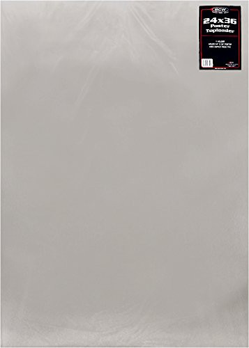 (1) 24X36 Poster Topload Holders - Rigid Plastic Sleeves - BCW Brand