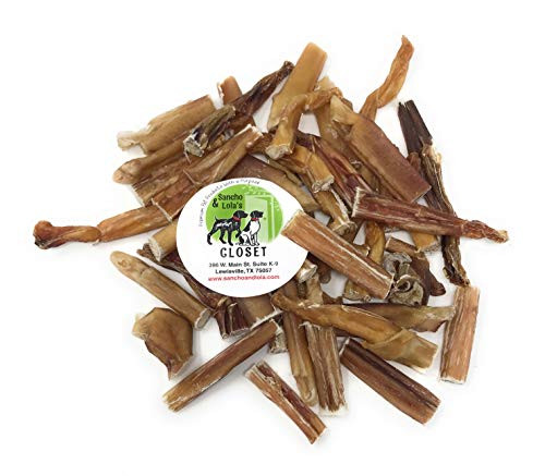 USA Odor-Free Bully Bites for Dogs - 1 LB Rawhide-Free High-Protein Beef Pizzle Dog Chews Made in USA by Sancho & Lola's