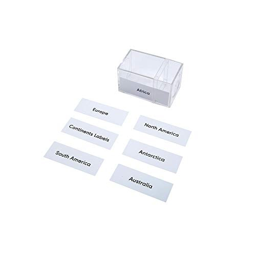 LEADER JOY Montessori Continent Labels with Container