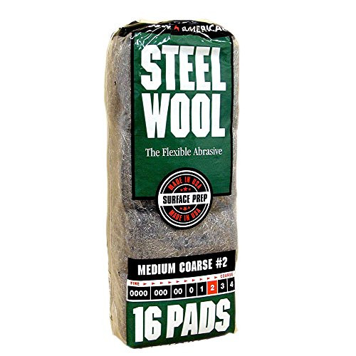 Steel Wool, 16 pad, Medium Coarse Grade #2, Rhodes American, Surface Preparation