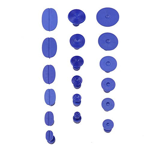 ECCPP DIY Paintless Dent Repair Tool Kit, PDR Puller Tabs 18pcs Blue Glue Pulling Tabs Dent Remover Tool Glue Puller Sets Automotive Body Paintless Dent Removal Tabs Kits