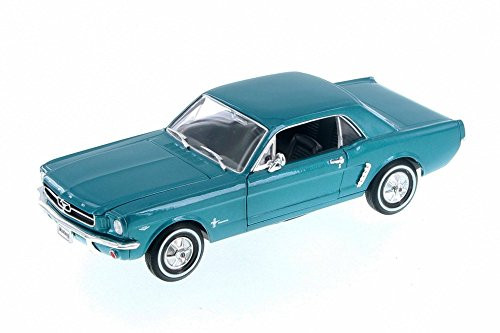 Welly 1964 Ford 1/2 Mustang Coupe, Green 22451WGN - 1/24 Scale Diecast Model Toy Car