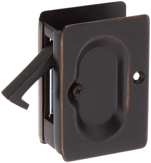 Premium Quality Mid-Century Pocket Door Passage Set In Oil-Rubbed Bronze