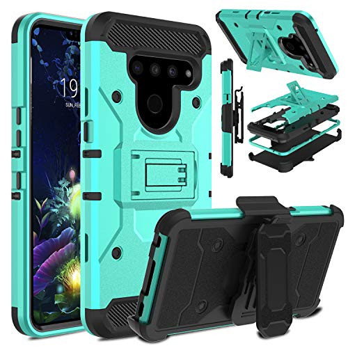 Venoro LG V50 Case, LG V50 ThinQ Case, Shockproof Protection Case Cover with Belt Swivel Clip and Kickstand for LG V50/LG V50 ThinQ 5G (Green) Venoro LG V50 Case, LG V50 ThinQ Case, Shockproof Protection Case Cover with Belt Swivel Clip and Kickstand for LG V50/LG V50 ThinQ 5G (Green)