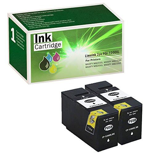 Limeink Compatible Ink Cartridge Replacements for PGI-1200XL High Yield (2 Black)