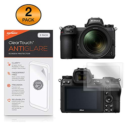 Nikon Z7 Screen Protector, BoxWave [ClearTouch Anti-Glare (2-Pack)] Anti-Fingerprint Matte Film Skin for Nikon Z7, Z6
