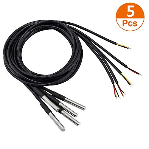 Organizer 1M DS18B20 Temperature Sensor Waterproof Digital Thermal Probe Sensor for Arduino (5pcs)