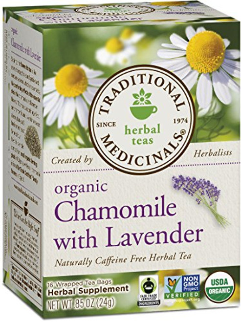 Traditional Medicinals Organic Chamomile with Lavender Tea, 16 Tea Bags (Pack of 6) Traditional Medicinals Organic Chamomile with Lavender Tea, 16 Tea Bags (Pack of 6)