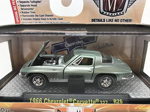 M2 Machines Detroit-Muscle 1966 Chevrolet Corvette 327 1:64 Scale R26 14-30 Metallic Silver Details Like NO Other! M2 Machines Detroit-Muscle 1966 Chevrolet Corvette 327 1:64 Scale R26 14-30 Metallic Silver Details Like NO Other!