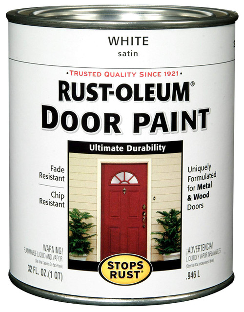 Rust-Oleum 238311 Door Paint, White, 1-Quart