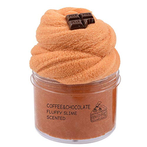 GoodGoodStudy--Coffee Choclate Cloud Slime, Non-Sticky Floam Slime Stress Relief Toy Scented DIY Putty Sludge Toy for Girls and Boys(5oz)