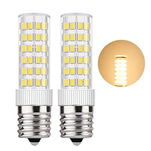 DiCUNO E17 LED Bulb 5 Watt Appliance Bulb Microwave Oven Light 3000K Warm White, 550lm, 50W Halogen Equivalent Non-dimmable (2-Pack)