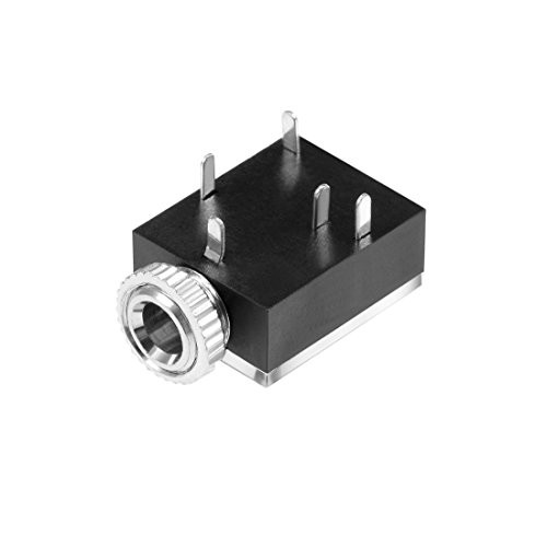 uxcell 30Pcs PCB Mount 3.5mm 5 Pin Socket Headphone Stereo Jack Audio Video Connector Black PJ-324