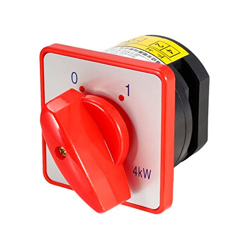 uxcell Changeover Switch 2 Position Rotary Selector Cam Switch Panel Mount 4 Terminals Latching Ui 550V Ith 20A