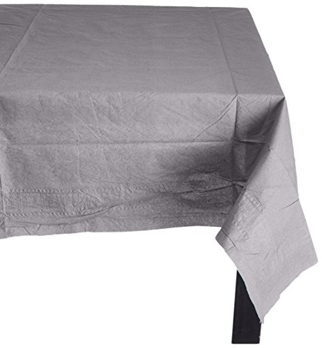 Amscan Elegant Silver Paper Table Cover | Party Tableware, 6 Ct.