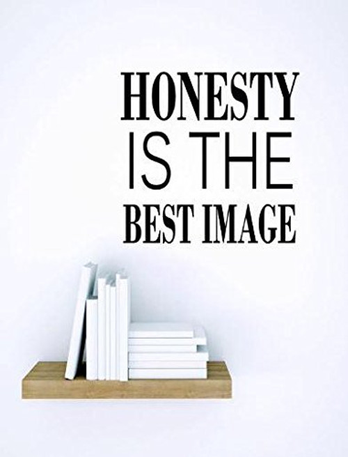 Design with Vinyl RE 1 C 2089 Honesty is The Best Image Quote Vinyl Wall Decal Sticker, 12 x 12", Black Design with Vinyl RE 1 C 2089 Honesty is The Best Image Quote Vinyl Wall Decal Sticker, 12 x 12", Black