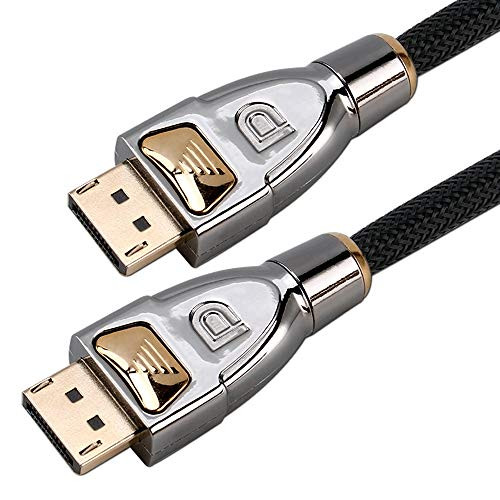 KESION DisplayPort to DisplayPort Cable, DisplayPort Resolution 2K@165Hz, 2K@144Hz, 4K@60Hz, DisplayPort 6.6ft Audio Video Cable High Density Copper Braided Shield, DP to DP Cable PC, HDTV, Laptop