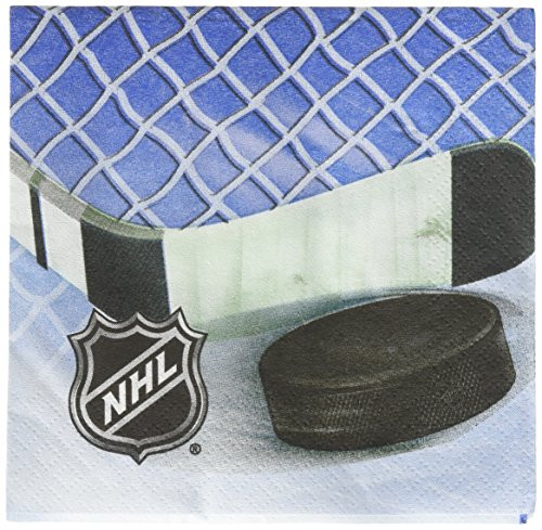 Amscan NHL Ice Time! Collection Beverage Napkins, 96 Ct.