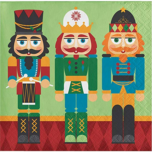 Creative Converting 332085case Nutcracker Beverage Napkins, One Size, Multicolor