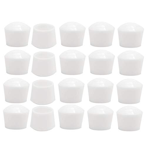 uxcell 20pcs Table Leg Caps 25mm 1 Inch Anti Slip Rubber Furniture Tip Feet Cover Pad Floor Protector Reduce Noise Prevent Scratch