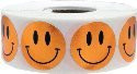 Smiley Face Stickers Metallic Bronze Happy Face Labels 0.75 Inch 500 Total Adhesive Stickers