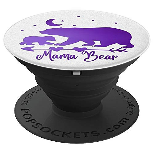 Purple Mama Bear and One Cub On White - PopSockets Grip and Stand for Phones and Tablets Purple Mama Bear and One Cub On White - PopSockets Grip and Stand for Phones and Tablets