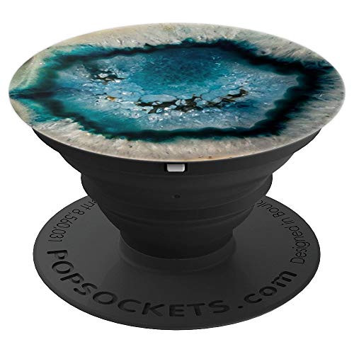 Blue Mineral Agate Quartz Crystals Dark Opal Purple Marble - PopSockets Grip and Stand for Phones and Tablets Blue Mineral Agate Quartz Crystals Dark Opal Purple Marble - PopSockets Grip and Stand for Phones and Tablets