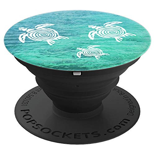 Sea Turtle Ocean animal Lovers Gift Blue and Green water - PopSockets Grip and Stand for Phones and Tablets