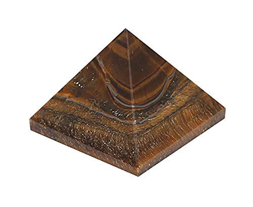 Spiritual Elementz Tiger Eye Pyramid (1'Inch) Stone of Protection & Harmony