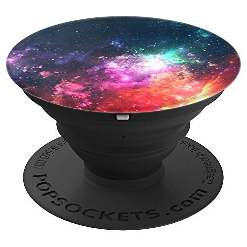 Purple Red Galaxy Outer Space Nebula - PopSockets Grip and Stand for Phones and Tablets