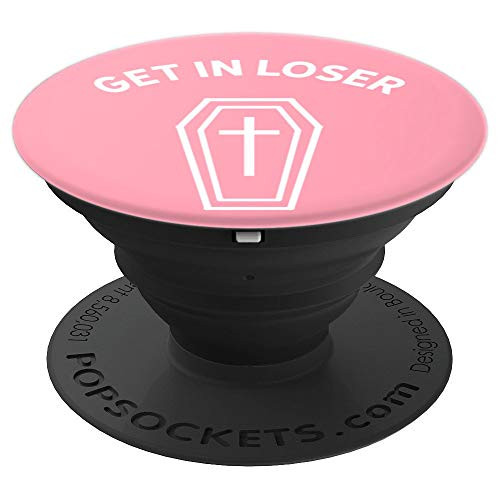 Get In Loser Pastel Goth Elegant Gothic Pink Coffin - PopSockets Grip and Stand for Phones and Tablets