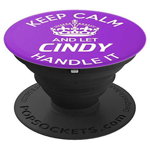 Keep Calm And Let Cindy Handle It Purple - PopSockets Grip and Stand for Phones and Tablets