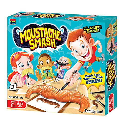 Moustache Match Smash Board Game Family Small Game Super Fun Table Game for 5+ Kids