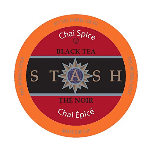 Stash Tea Chai Spice Single-Cup Tea for Keurig K-Cup Brewers, 40 Count