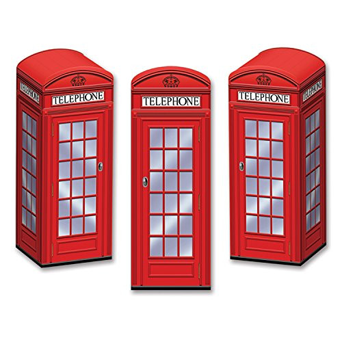 Beistle 54121 Phone Box Favor Boxes, 3 by 81/2-Inch (Value 3-Pack)