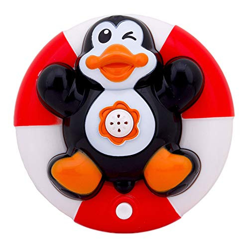 Spray Water Baby Bath Toy - Happytime Water Pump Electronic Spray Toy Float Rotate with Fountain Floating Bathtub Shower Bathroom Toy for Baby Toddler Infant Kid (Penguin)