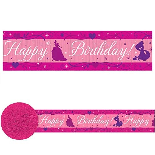 Crepe Streamer | Disney Sparkle Princess Collection | Birthday | 6 Ct
