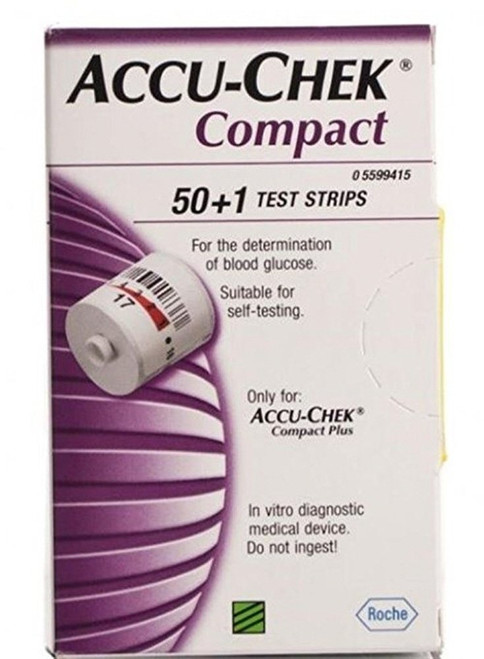 Accu-Chek Compact 51 Test Strips - For use with Compact PLUS Meters Only